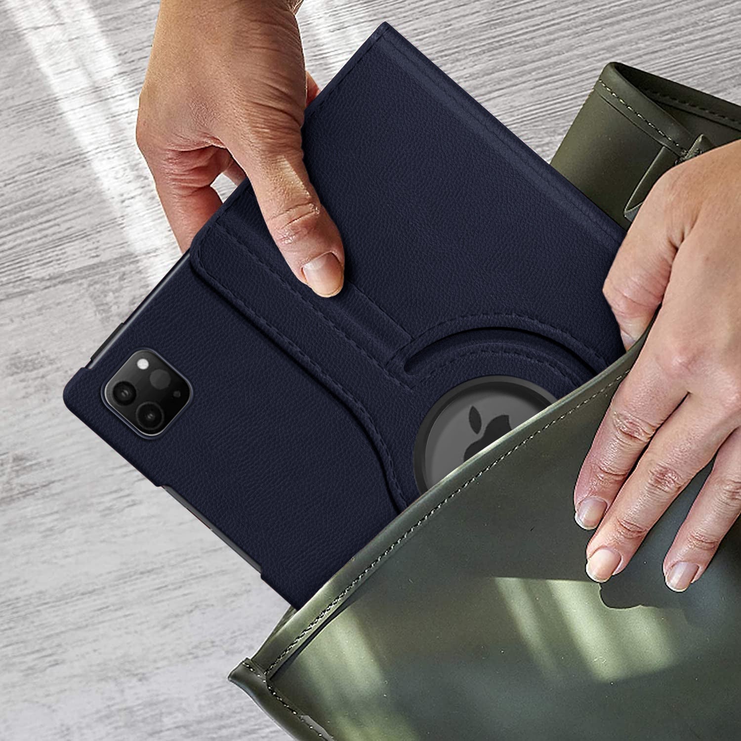 360 Degree Rotating PU Leather Tablet Flip Cover For Apple iPad Pro 12.9