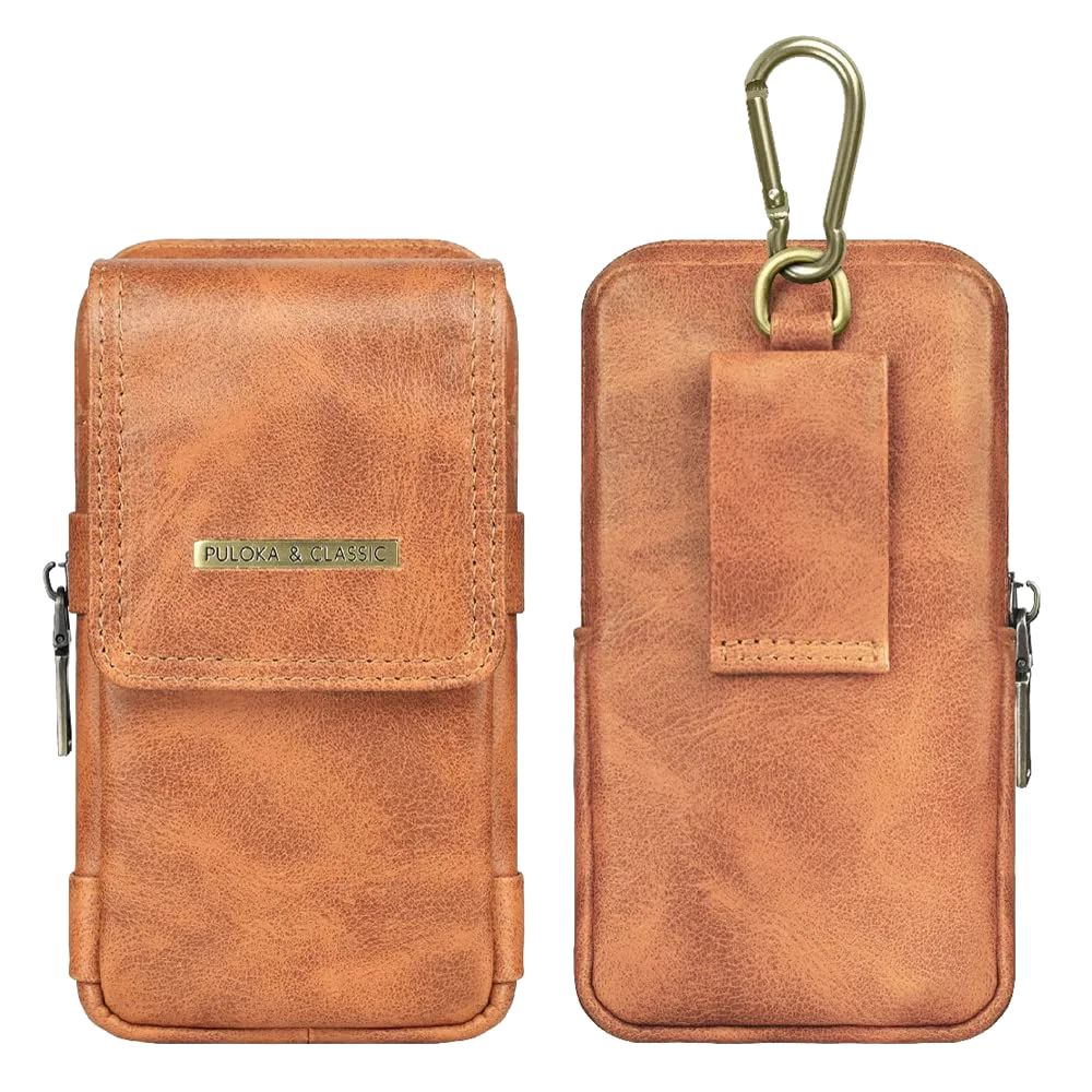 PU Leather Mobile Pouch for Men | Multipurpose Rugged Holster Travel Pouch | Compatible with All Smartphone up to 6.9-inches –
