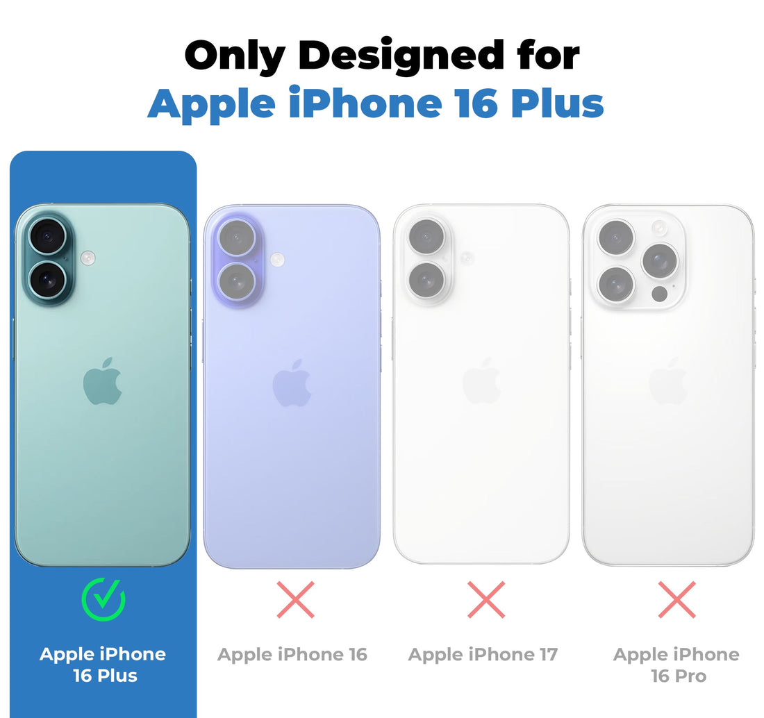 Crystal Clear Anti-Yellow Transparent Back Cover Case With Camera Ring Protection for Apple iPhone 16 Plus