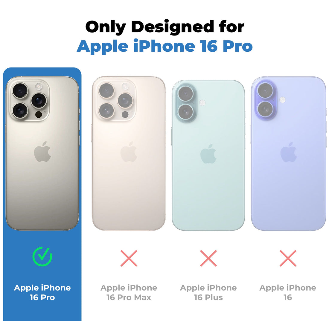 Crystal Clear Anti-Yellow Transparent Back Cover Case With Camera Ring Protection for Apple iPhone 16 Pro