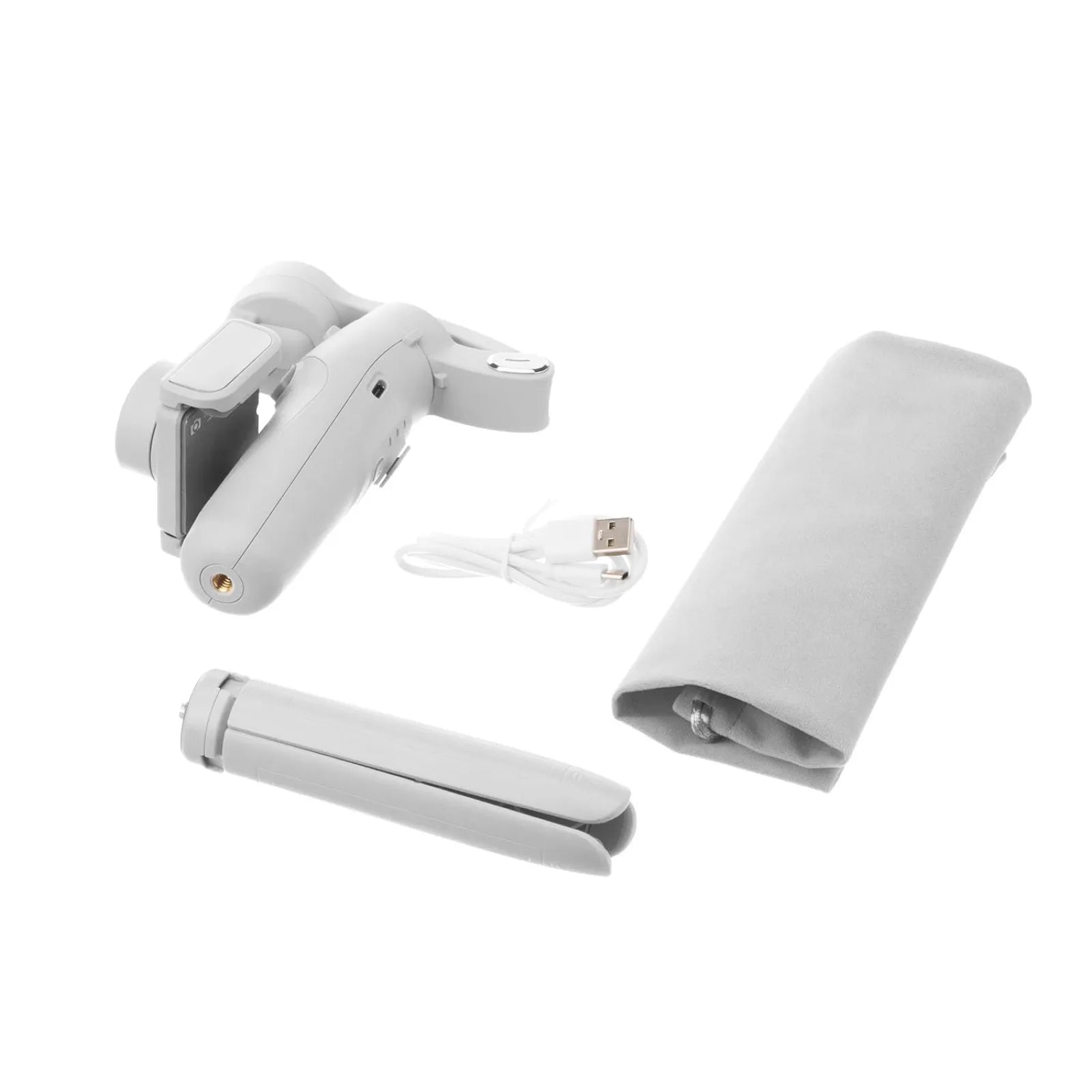 Basics Foldable 3 Axis Gimbal Stabilizer with Advanced Gyroscope (Light Grey)