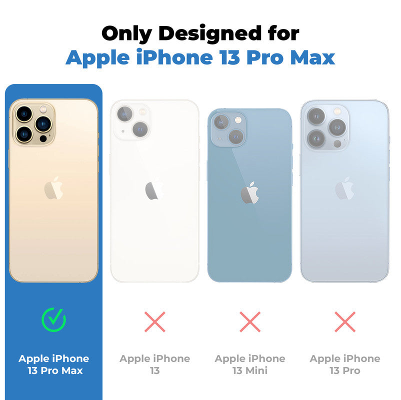 Crystal Clear Anti-Yellow Transparent Back Cover Case With Camera Ring Protection for Apple iPhone 13 Pro Max