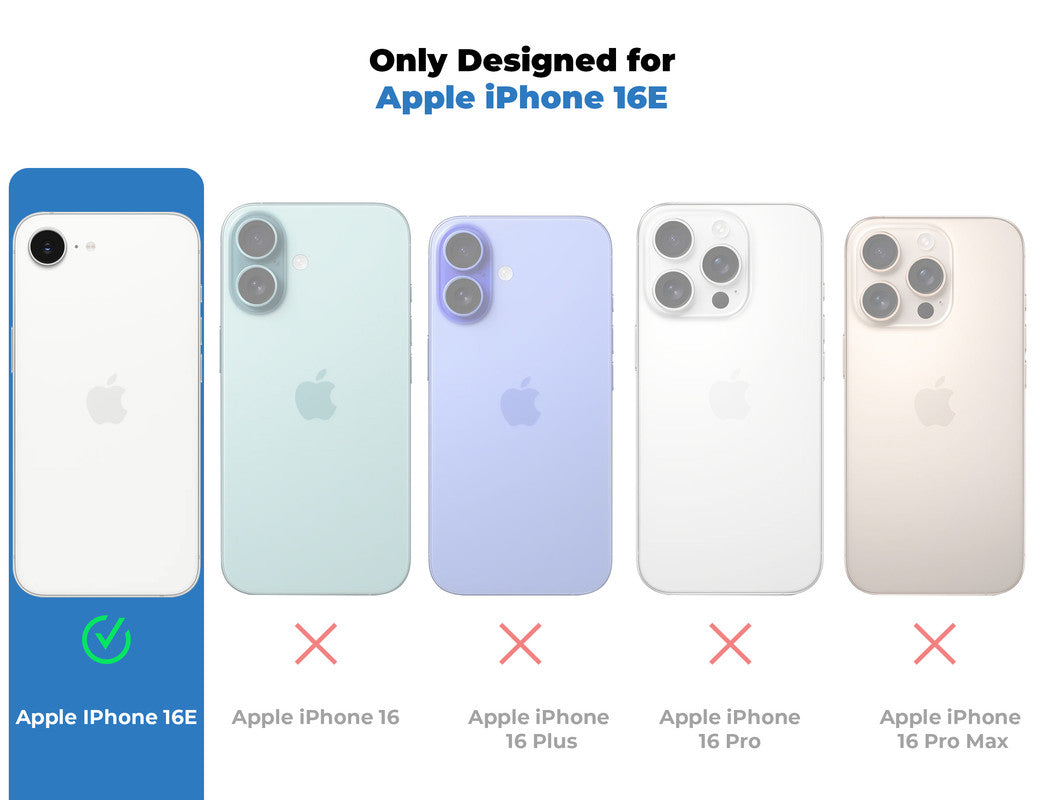 Colored Transparent Anti-Yellowing Wireless Charging Support Case For Apple iPhone 16e