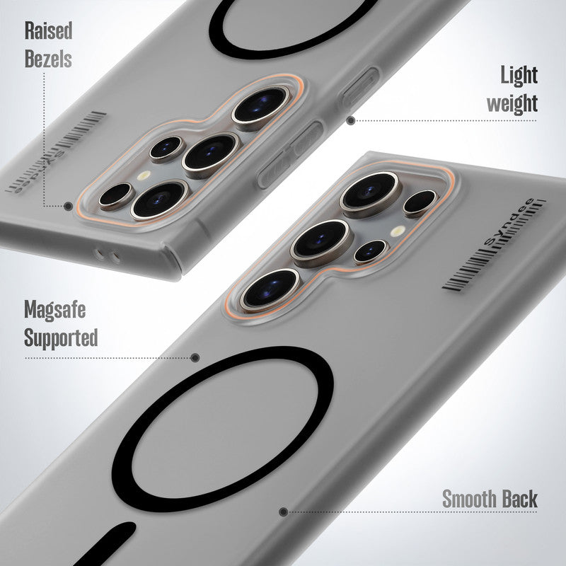 Colourful Frosted Matte Wireless Charging Support Back Cover Case for Samsung S24 Ultra 5G With Raised Camera Protection