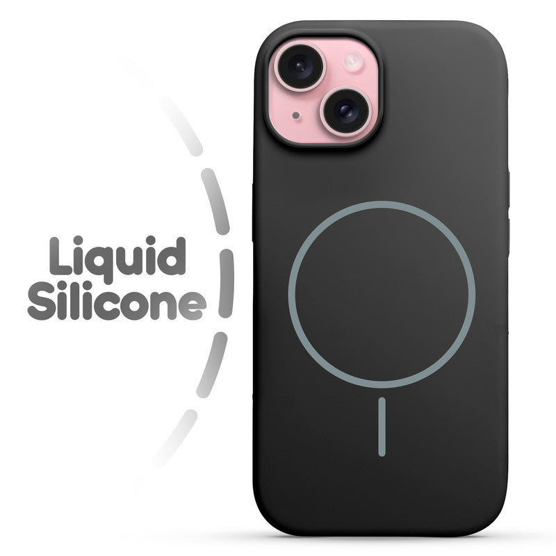 Cloud Feel Silicone Case for Apple iPhone 15 – Supports Wireless Charging