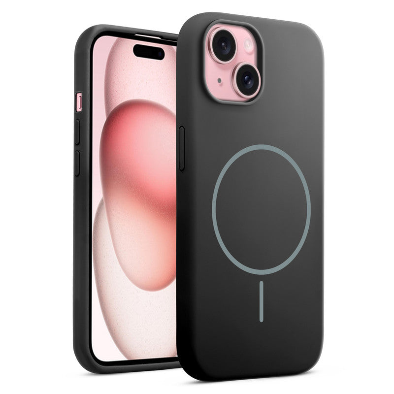 Cloud Feel Silicone Case for Apple iPhone 15 – Supports Wireless Charging