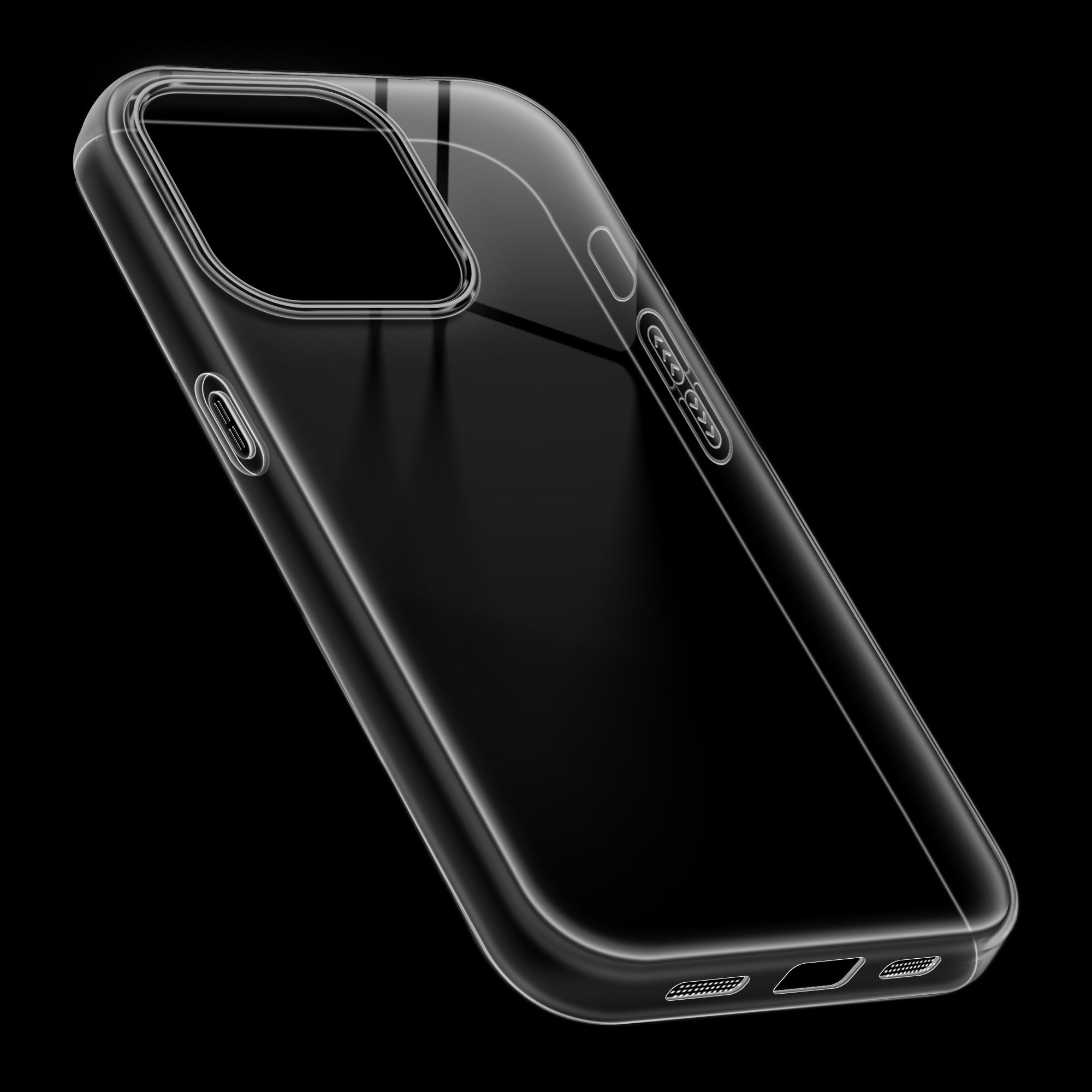 Crystal Clear Anti-Yellow Transparent Back Cover Case With Camera Ring Protection for Apple iPhone 14 Pro