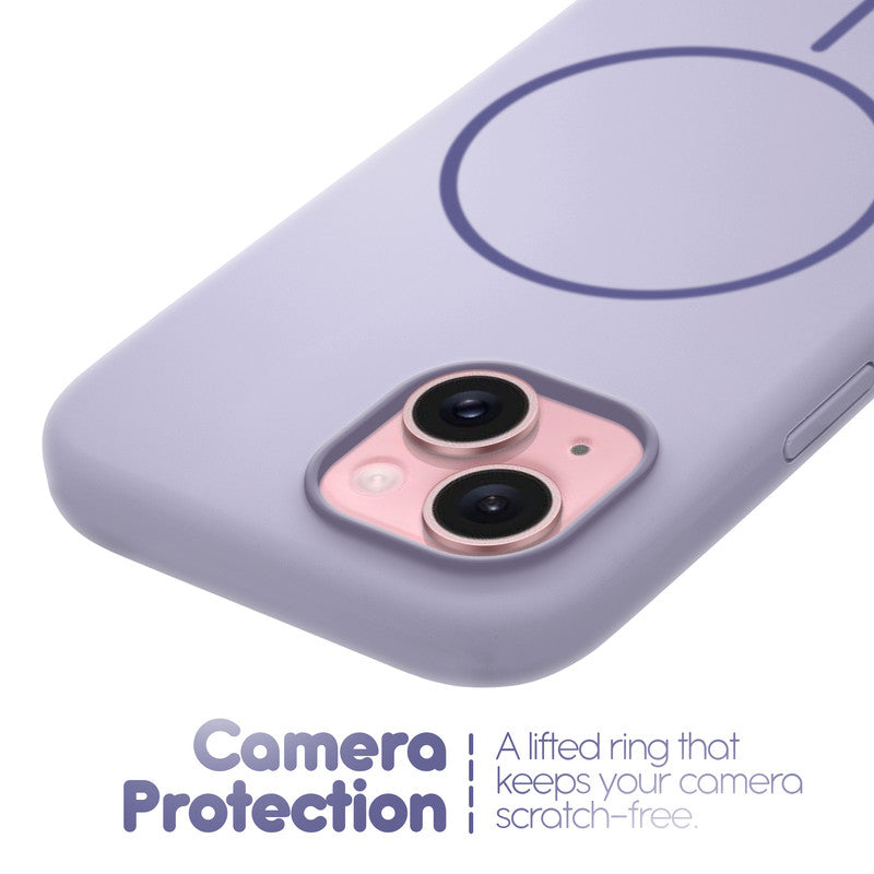 Cloud Feel Silicone Case for Apple iPhone 15 – Supports Wireless Charging