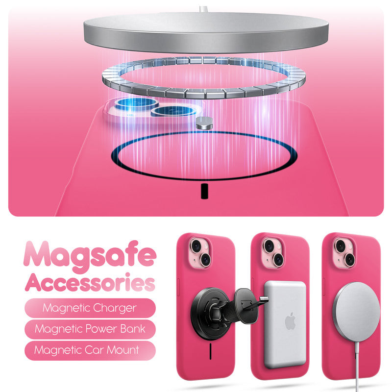 Cloud Feel Silicone Case for Apple iPhone 15 – Supports Wireless Charging