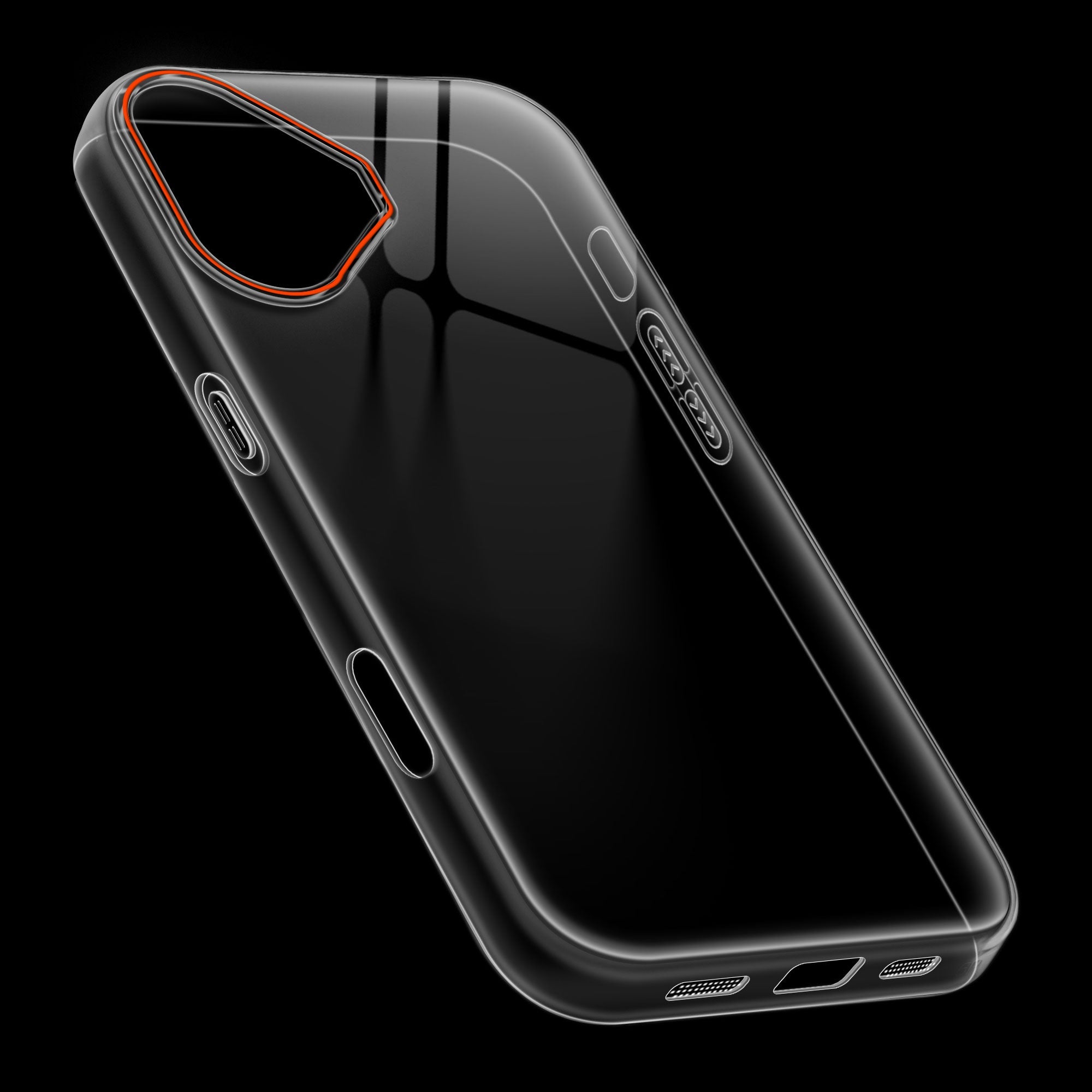 Crystal Clear Anti-Yellow Transparent Back Cover Case With Camera Ring Protection for Apple iPhone 16