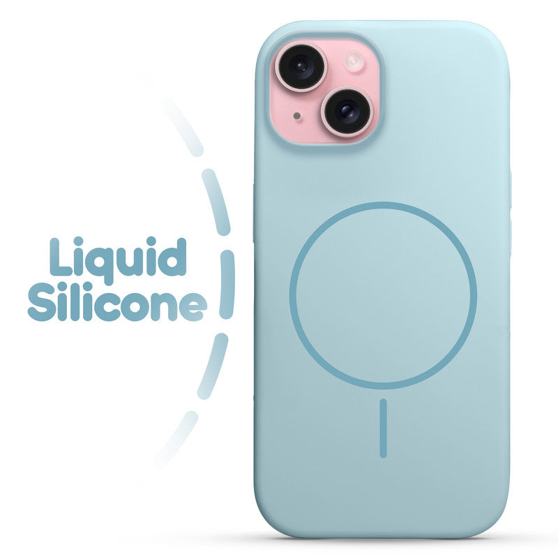 Cloud Feel Silicone Case for Apple iPhone 15 – Supports Wireless Charging