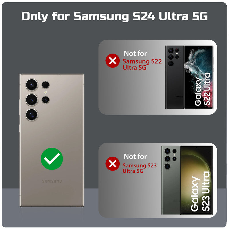 Colourful Frosted Matte Wireless Charging Support Back Cover Case for Samsung S24 Ultra 5G With Raised Camera Protection