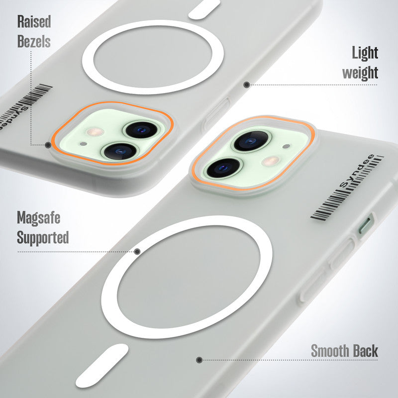 Colourful Frosted Matte Wireless Charging Support Back Cover Case for Apple iPhone 12 With Raised Camera Protection