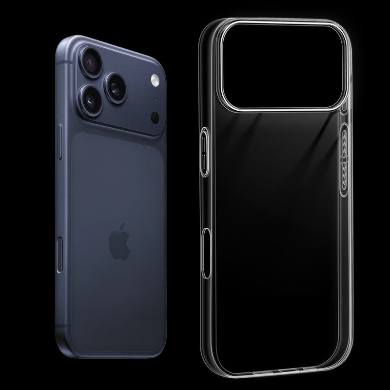 Crystal Clear Anti-Yellow Transparent Back Cover Case With Camera Ring Protection for Apple iphone 17 Pro Max