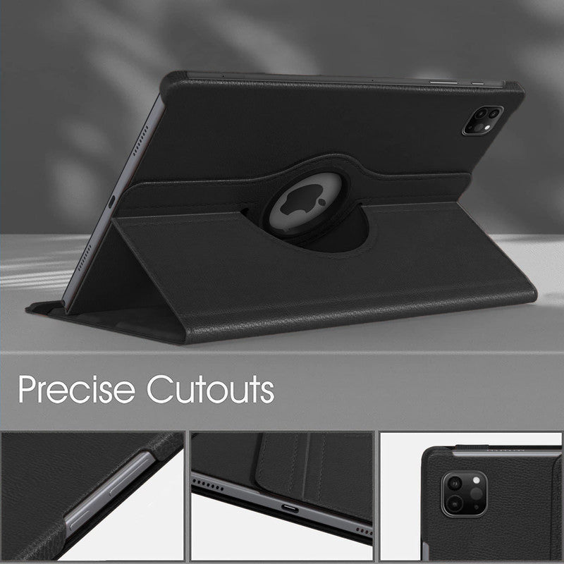 360 Degree Rotating PU Leather Tablet Flip Cover For Apple iPad Pro 12.9